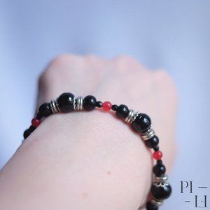 bracelet natural obsidian jade gemstones